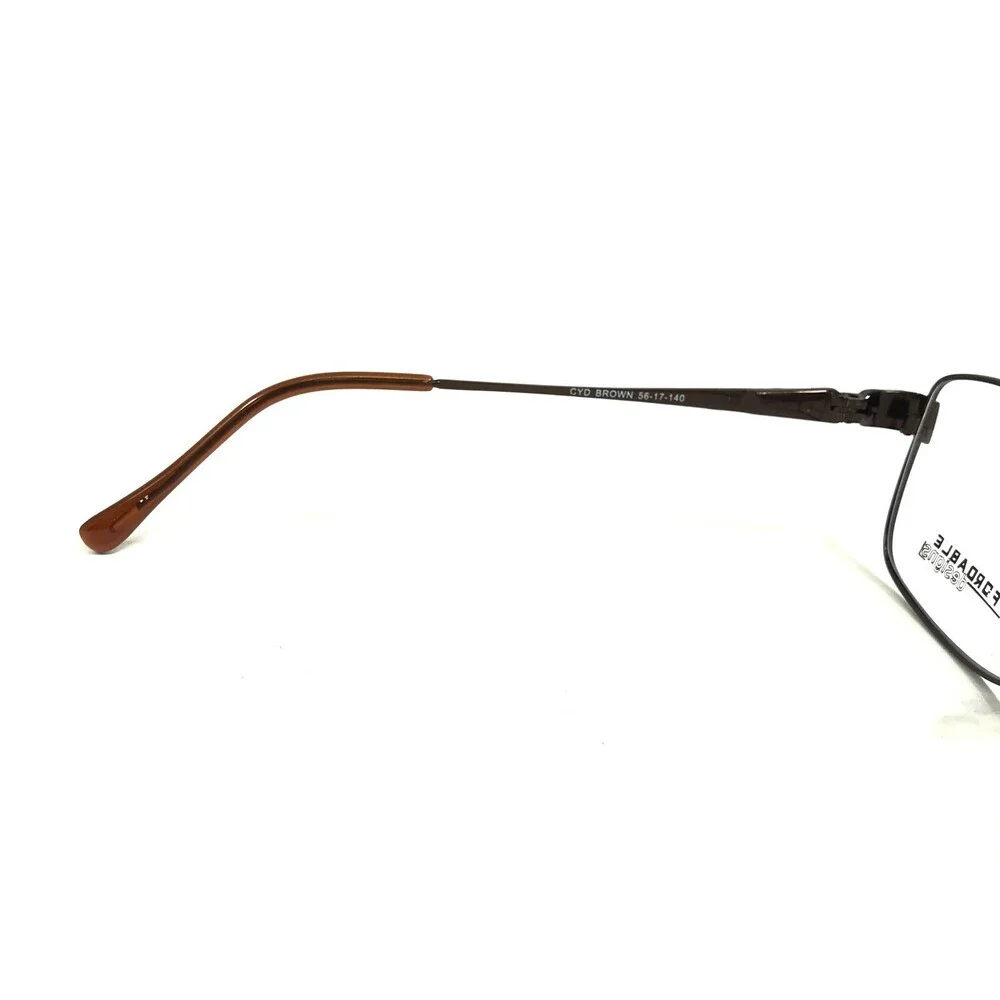 Affordable Design Eyeglasses Frames CYD BROWN Cat Eye Wire Rim 56-17-140